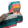 Lush Decor Boho Stripe Cotton Blanket In Blue;orange