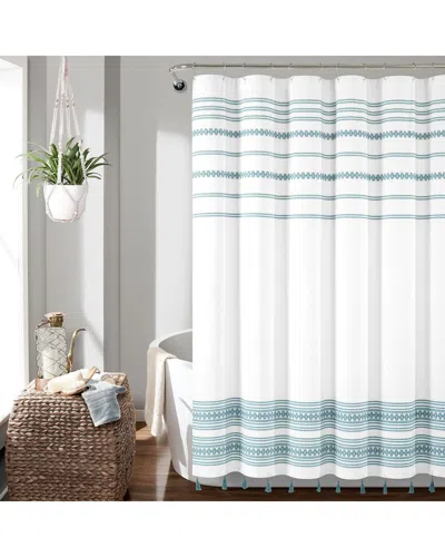 Lush Decor Lush Décor Breezy Chic Tassel Jacquard Cotton Blend Shower Curtain
