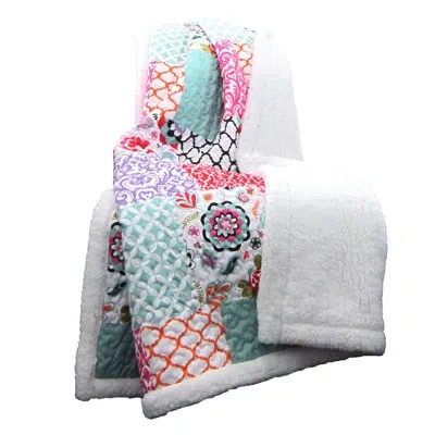Lush Decor Brookdale Throw Blanket In Purple;turquoise