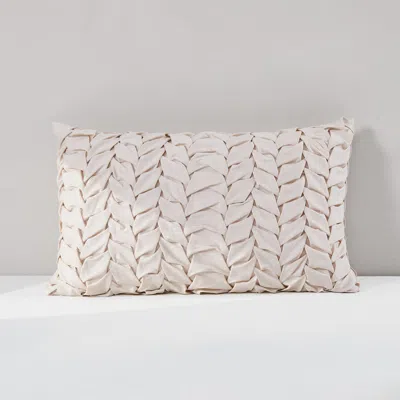 Lush Decor Chanterelle Cotton Pillow Cover In White