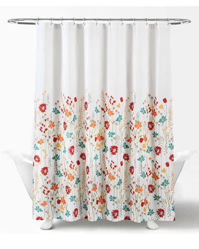 Lush Decor Clarissa Floral Shower Curtain In Blue