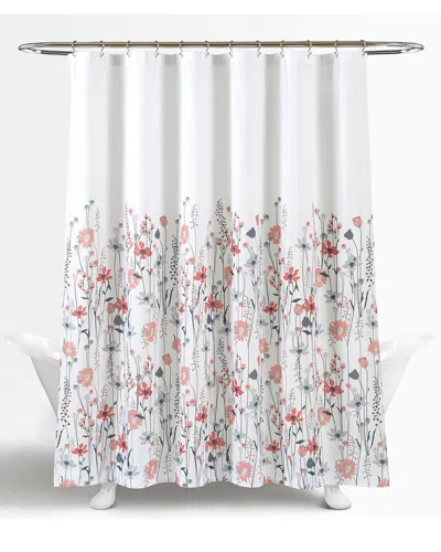 Lush Decor Clarissa Floral Shower Curtain In Blue