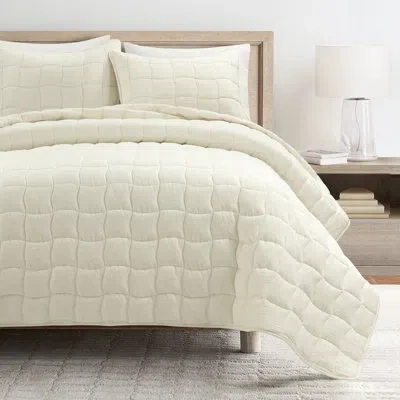 Lush Decor Cloud Gauze Quilt 3pc Set In White