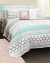 Lush Decor Elephant Stripe Quilt Set