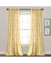 Lush Decor Emma Textured Jacobean Window Curtain In Yellow