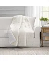 Lush Decor Farmhouse Drew Stripe Silver-infused Antimicrobial Throw In Neutral