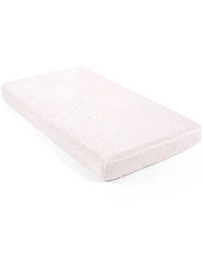 Lush Decor Farmhouse Leaf Branch Soft & Plush Fitted Crib Sheet In Pink