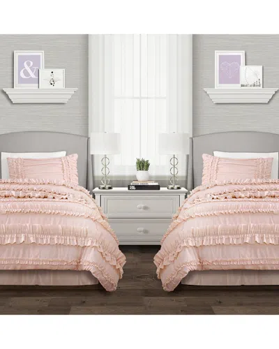 Lush Decor Fashion Belle Comforter In Pink