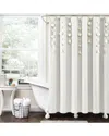 Lush Decor Fashion Boho Pom Pom Tassel Linen Shower Curtain
