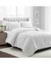 Lush Decor Fashion Crinkle Textured Dobby Comforter In White