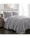 Lush Decor Fashion Emma Faux Fur Comforter In Gray
