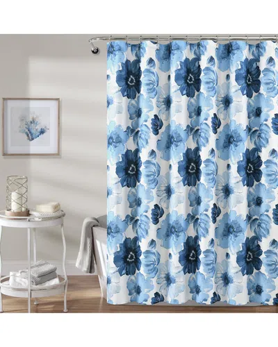 Lush Decor Fashion Leah Shower Curtain In Blue