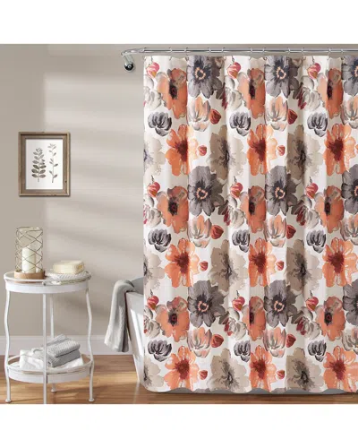 Lush Decor Fashion Leah Shower Curtain In Orange