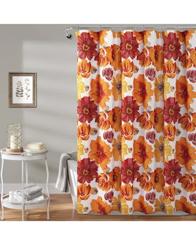 Lush Decor Fashion Leah Shower Curtain In Red
