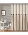 Lush Decor Fashion Linen Button Shower Curtain In Linen