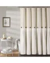 Lush Decor Fashion Linen Button Shower Curtain In Linen