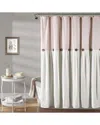 Lush Decor Fashion Linen Button Shower Curtain In Blush