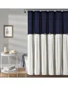 Lush Decor Fashion Linen Button Shower Curtain In Navy