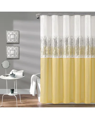 Lush Decor Fashion Night Sky Shower Curtain In Yellow