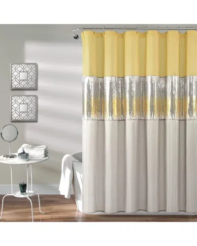 Lush Decor Fashion Night Sky Shower Curtain In Yellow