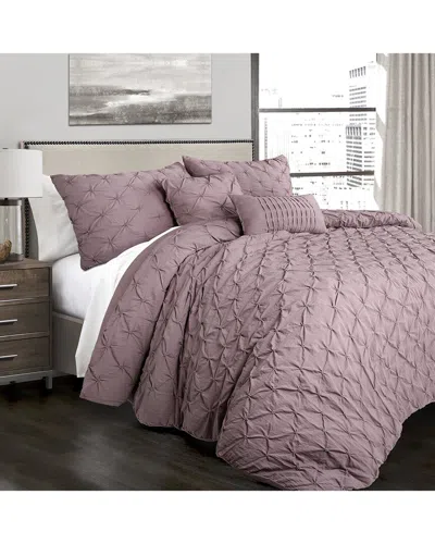 Lush Decor Fashion Ravello Pintuck Comforter In Brown