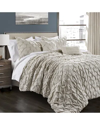 Lush Decor Fashion Ravello Pintuck Comforter In Sand