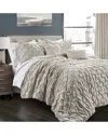 Lush Decor Fashion Ravello Pintuck Comforter In Wheat