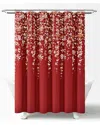 Lush Decor Fashion Weeping Flower Shower Curtain In Red