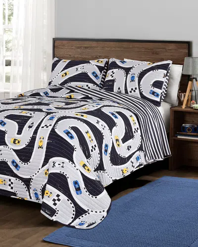 Lush Decor Fashions 2pc Car Tracks Twin Quilt Set