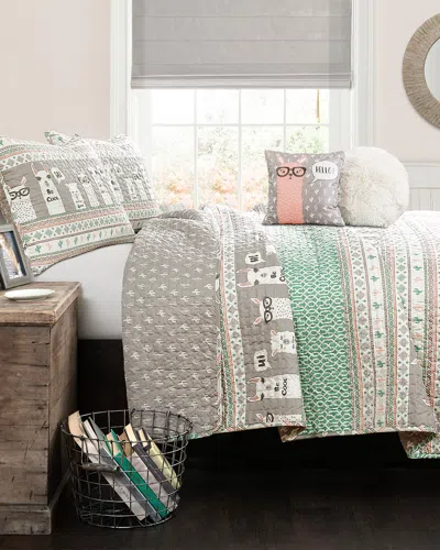 Lush Decor Fashions 4pc Llama Twin Quilt Set