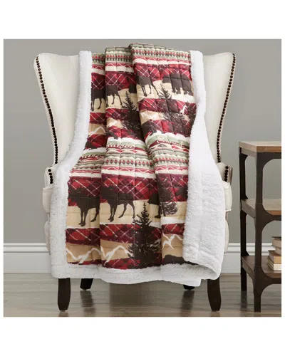 Lush Decor Fashions Holiday Lodge Sherpa Throw Blanket