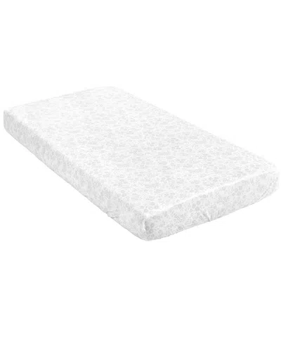 Lush Decor Garden Of Flowers Soft & Plush Fitted Crib Sheet In Gray