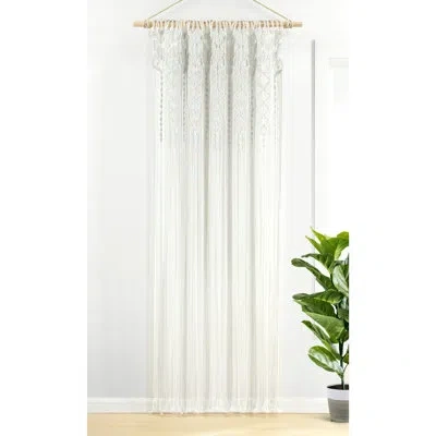 Lush Decor Geometric Sheer Outdoor Rod Pocket Single Curtain Panel