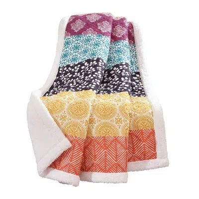 Lush Decor Gyeong Throw In Fuchsia-orange