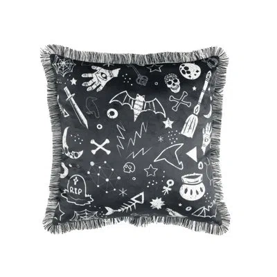 Lush Decor Halloween Elements Halloween Feathers Square Throw