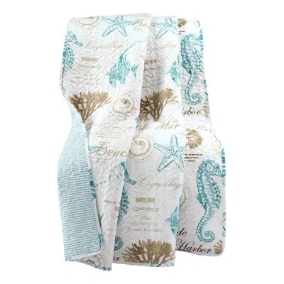 Lush Decor Harbor Life Throw In Blue