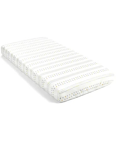 Lush Decor Hygge Geo Modern Soft & Plush Fitted Crib Sheet In Yellow