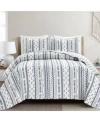 Lush Decor Hygge Stripe Quilt Set In Multi