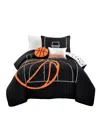 Lush Decor Kids Basketball Game 4-pc. Quilt Set, Twin/twin Xl In Black,orange