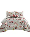 Lush Decor Kids Fire Truck 4-pc. Quilt Set, Full/queen In Multi