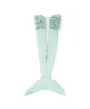 Lush Decor Mermaid Ruffle Mermaid Shape Sherpa Throw For Kids Bedding In Blue