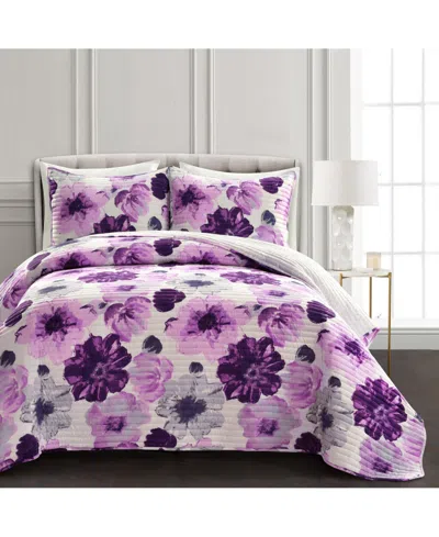 Lush Decor Leah 3 Piece Quilt Set, King