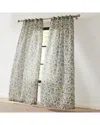 Lush Decor Lush Décor Lillian Block Print Linen Textured Window Curtain Panels In Multi