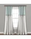 Lush Decor Linen Button New Window Curtain In Blue