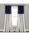 Lush Decor Linen Button New Window Curtain In Navy