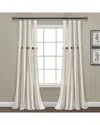 Lush Decor Linen Button New Window Curtain In Off White