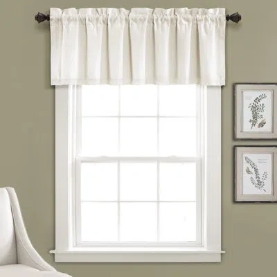 Lush Decor Linen Lace Lace 52" Window Valance In Light Linen