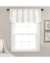 Lush Decor Linen Ruffle Valance In White