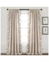Lush Decor Linen Ruffle Window Curtain Single Panel In Linen