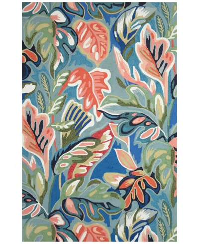 Lush Decor Liora Manne' Capri On Holiday 7'6"x9'6" Area Rug In Blue